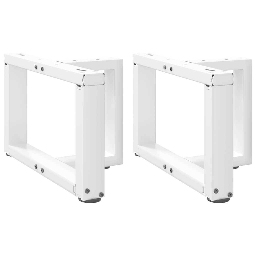 Pés para mesa de centro em forma de t, 2 peças, branco, 40x25x(30-31) cm, aço