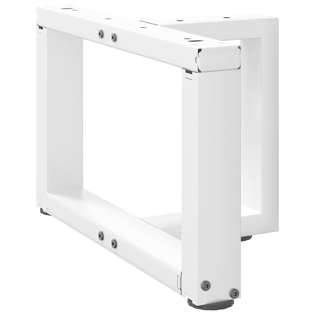 Pés para mesa de centro em forma de t, 2 peças, branco, 40x25x(30-31) cm, aço