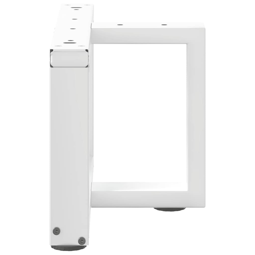 Pés para mesa de centro em forma de t, 2 peças, branco, 40x25x(30-31) cm, aço