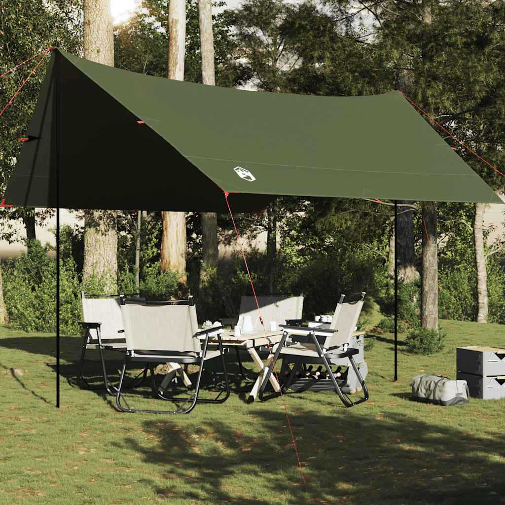 Lona de campismo 462x306x211 cm impermeável verde azeitona