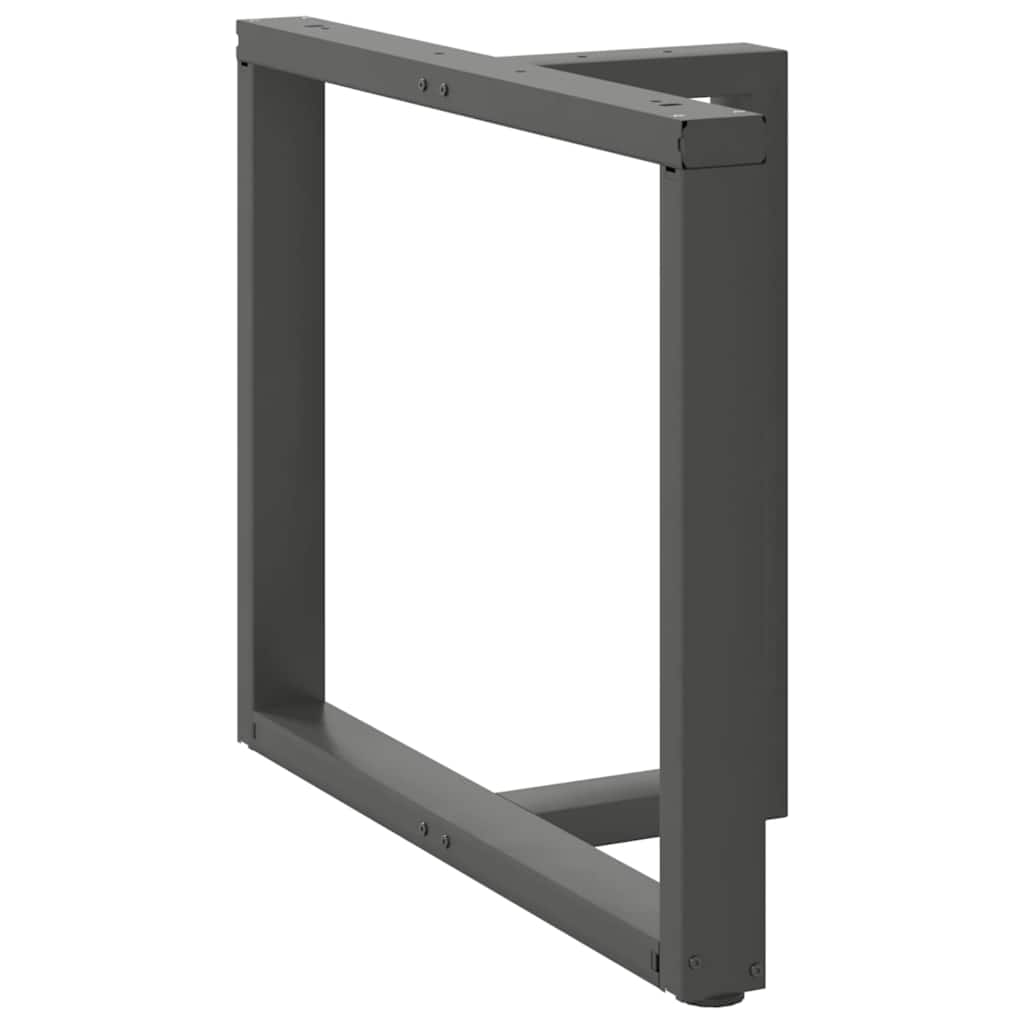 Pés para mesa de jantar em forma de t, 2 peças, antracite, 100x35x(72-73) cm, aço