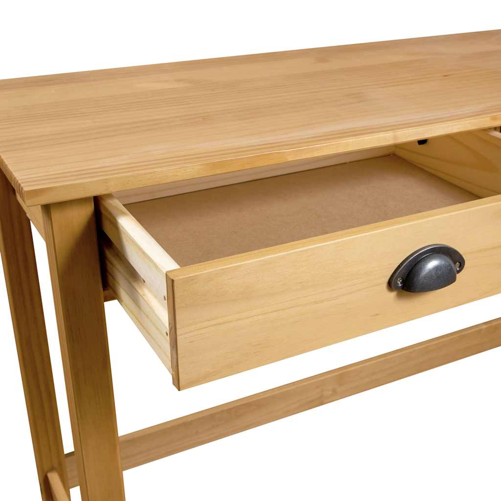 Mesa consola hill c/ 2 gavetas 110x45x74 cm pinho maciço