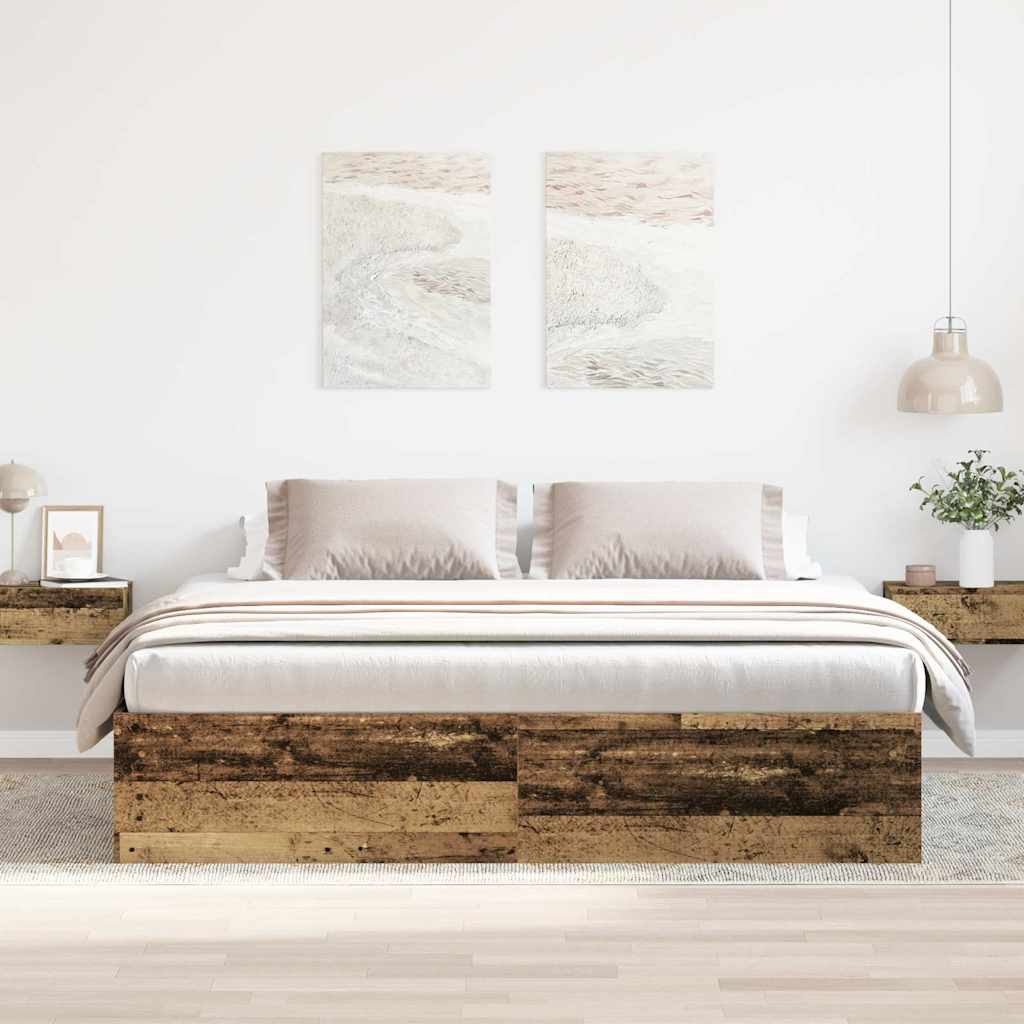 Estrutura de cama sem colchão 180x200cm derivados de madeira