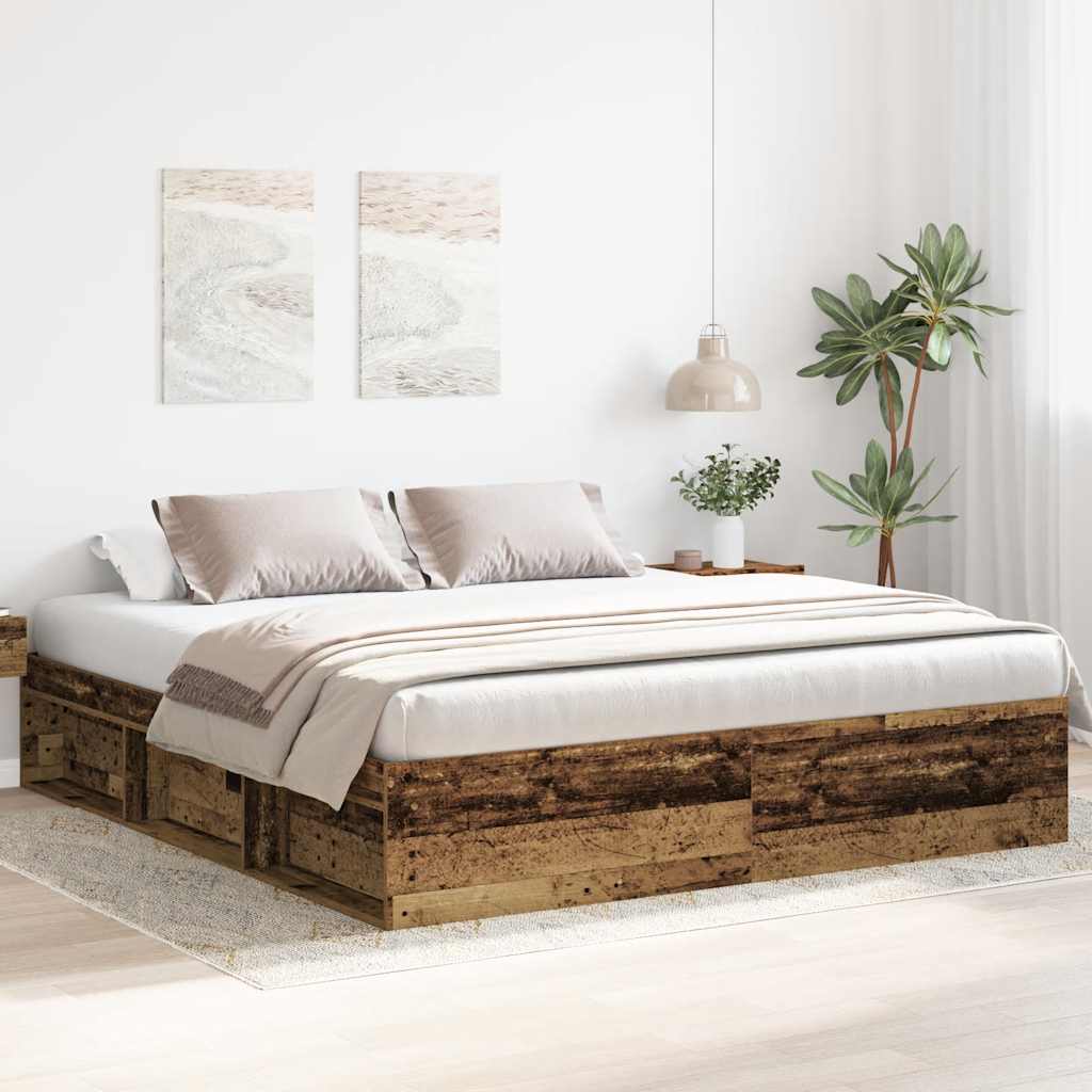 Estrutura de cama sem colchão 180x200cm derivados de madeira