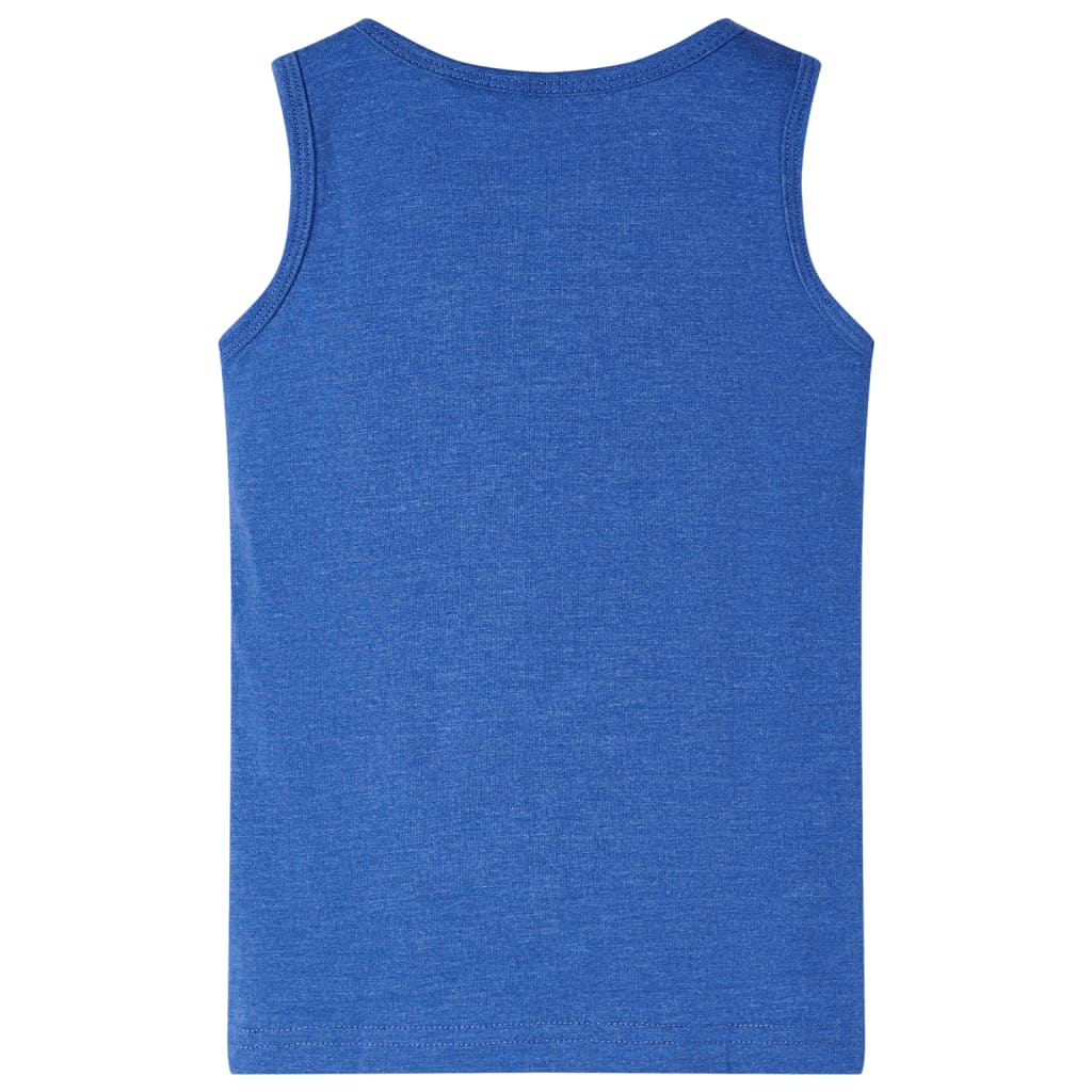 T-shirt de manga cava para criança azul-mesclado 116