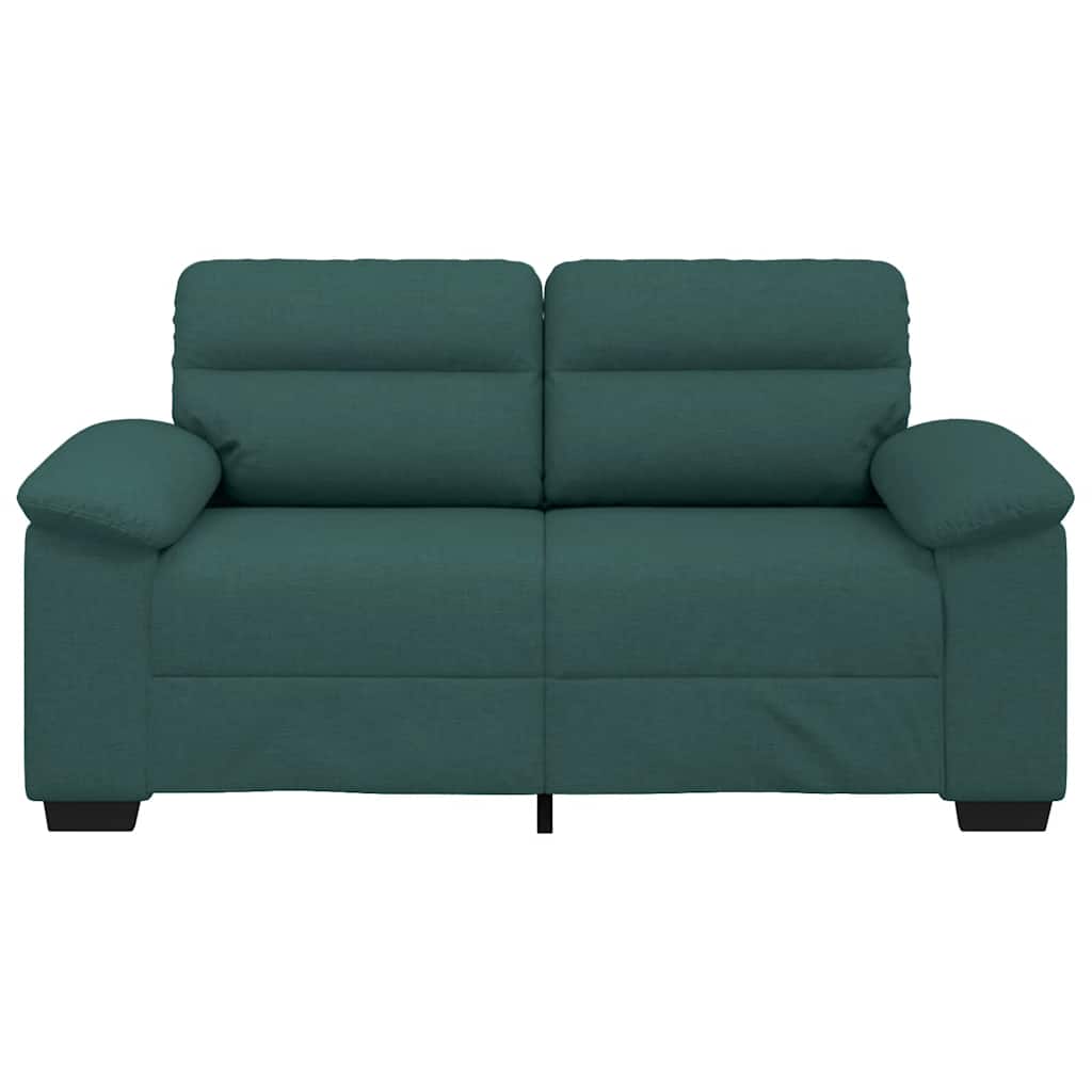 Sofá de 2 lugares 160x81x84 cm tecido verde-escuro