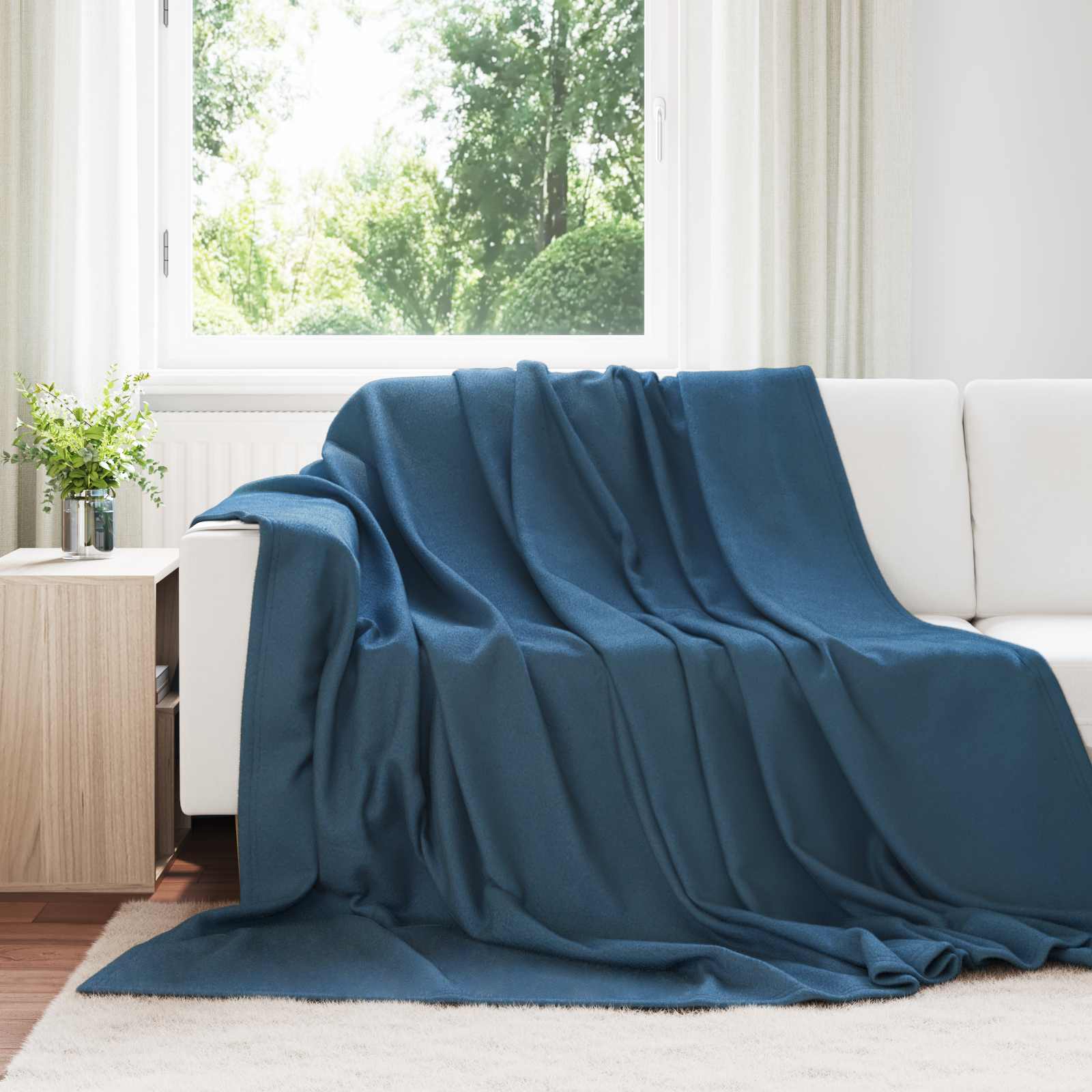 Cobertores de sofá 24 unid. azul marinho 270 x 240 cm 22.56 lã