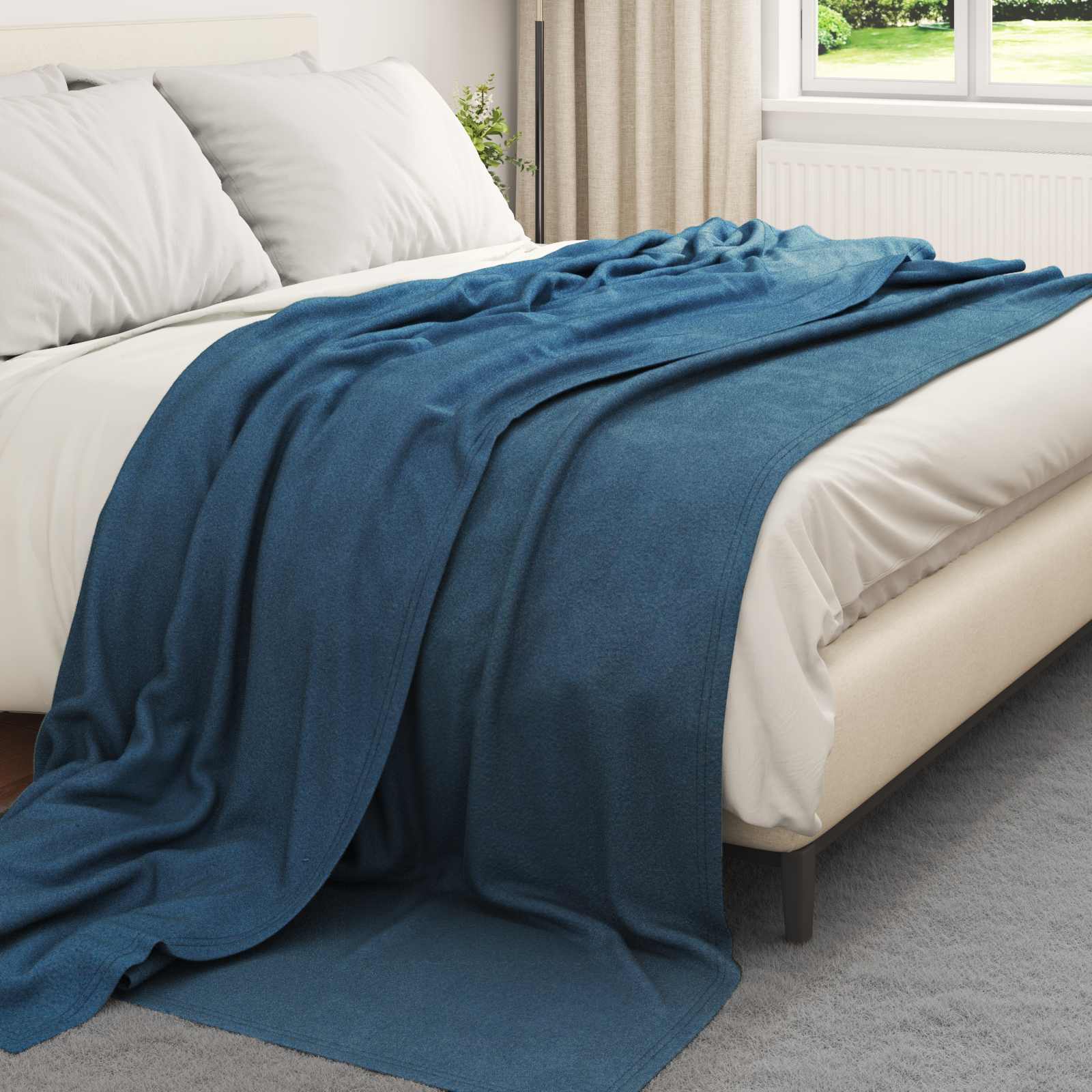 Cobertores de sofá 24 unid. azul marinho 270 x 240 cm 22.56 lã