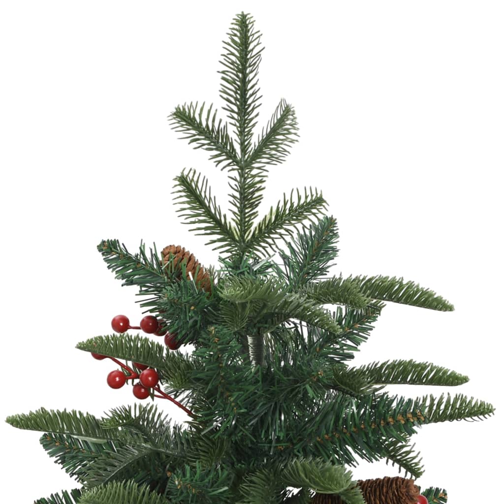 Árvore de natal artificial articulada c/ pinhas e bagas 150 cm