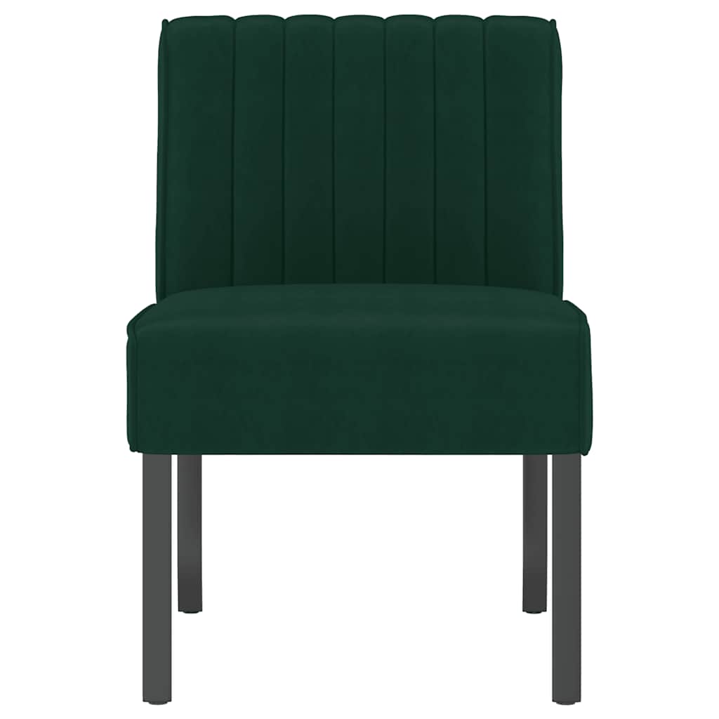 Cadeirão veludo verde-escuro
