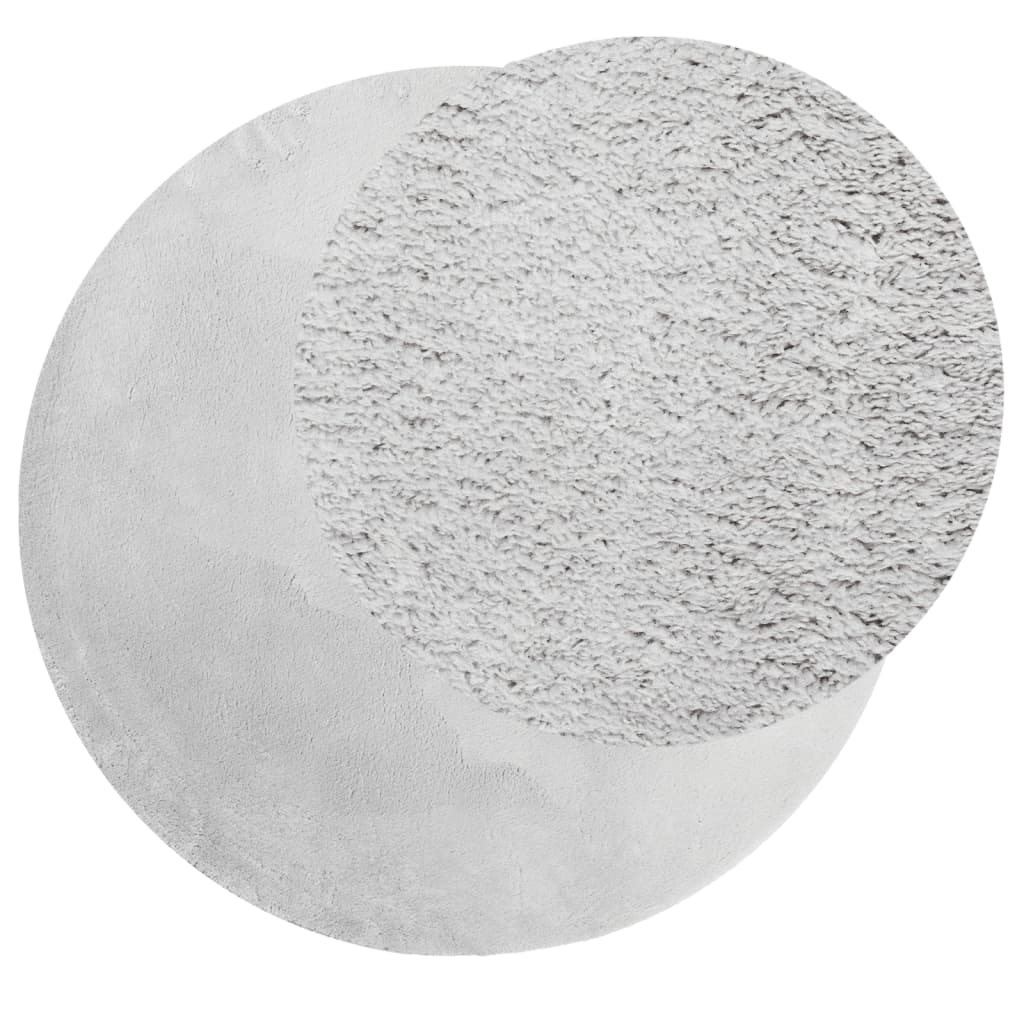 Tapete pelo curto macio e lavável huarte ø 200 cm cinzento