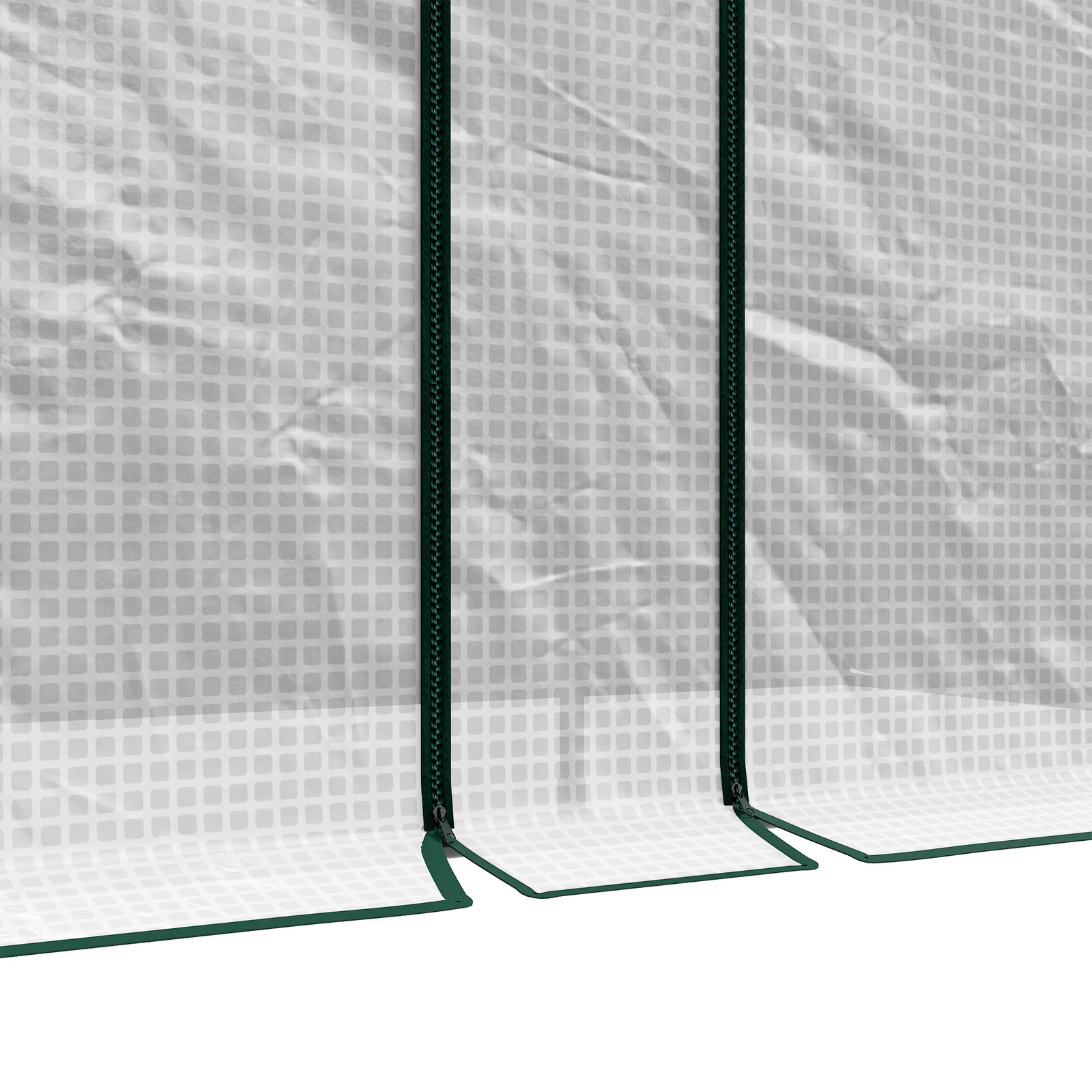 Estufa pequena estufa de exterior com porta dupla com fecho de correr e cobertura de PE para cultivar plantas flores 200x100x178 cm branco