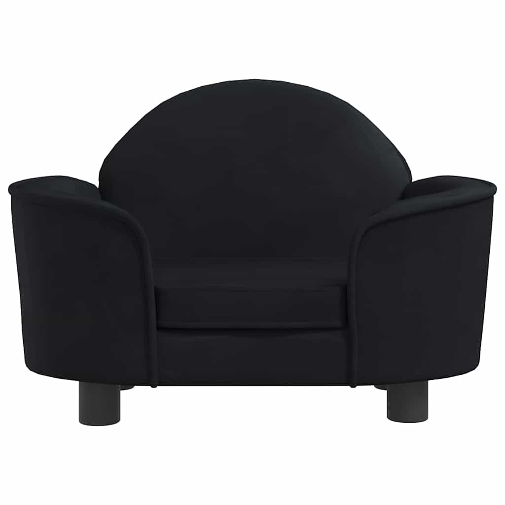 Cama para cães 66x40x45 cm veludo preto