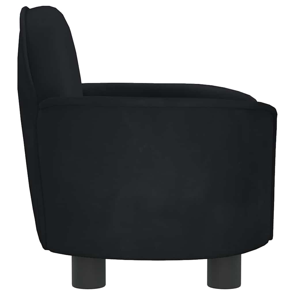 Cama para cães 66x40x45 cm veludo preto
