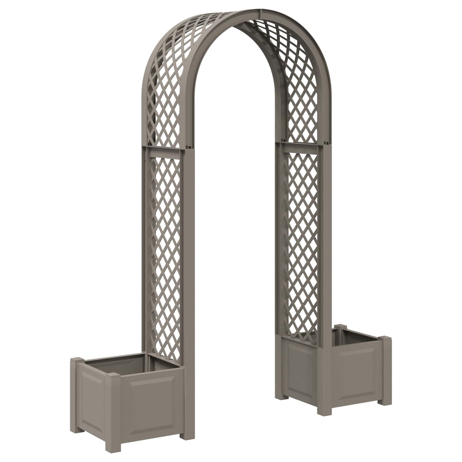 Arco de rosas com vaso cinzento 168,5 x 43 x 207 cm PP