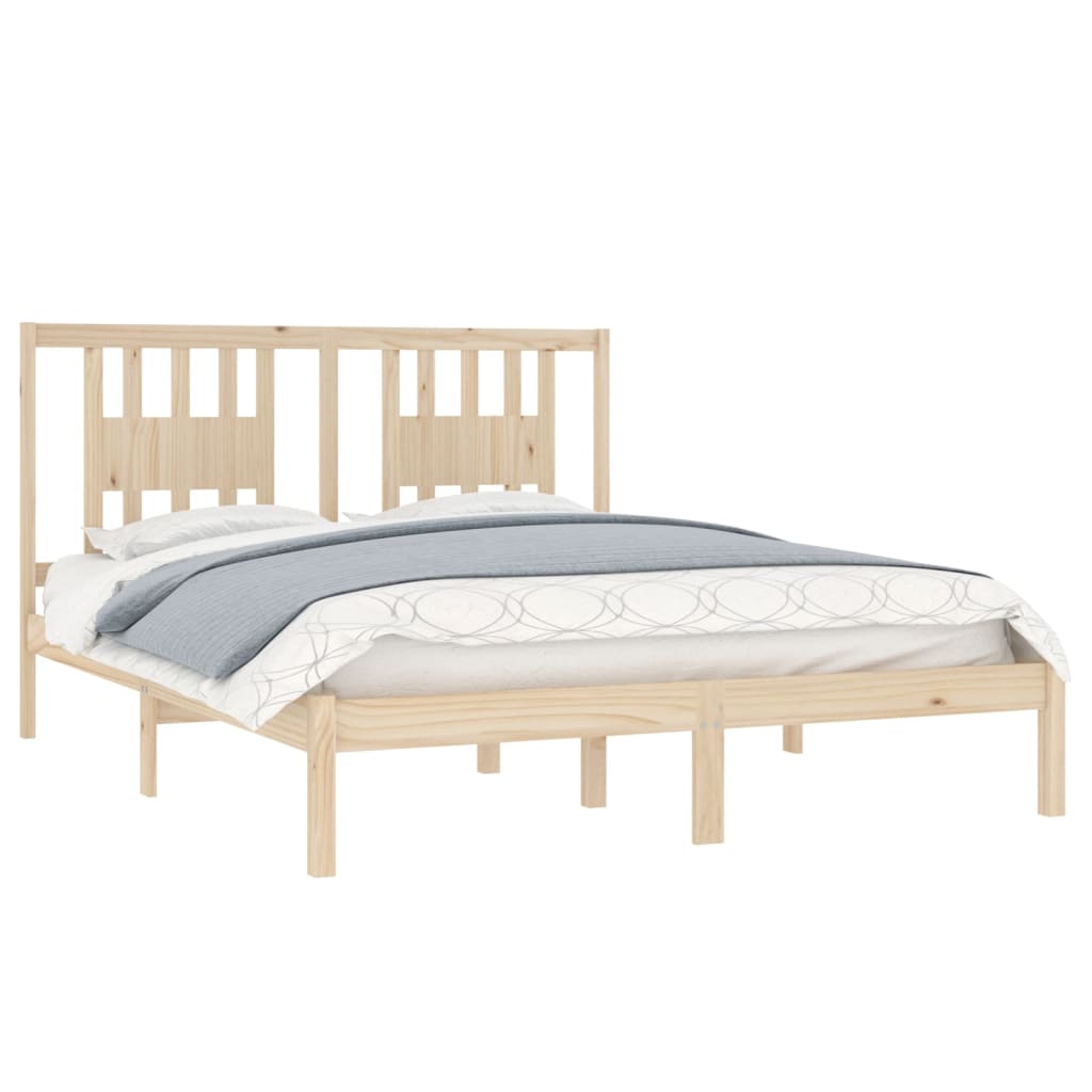 Estrutura de cama 160x200 cm pinho maciço
