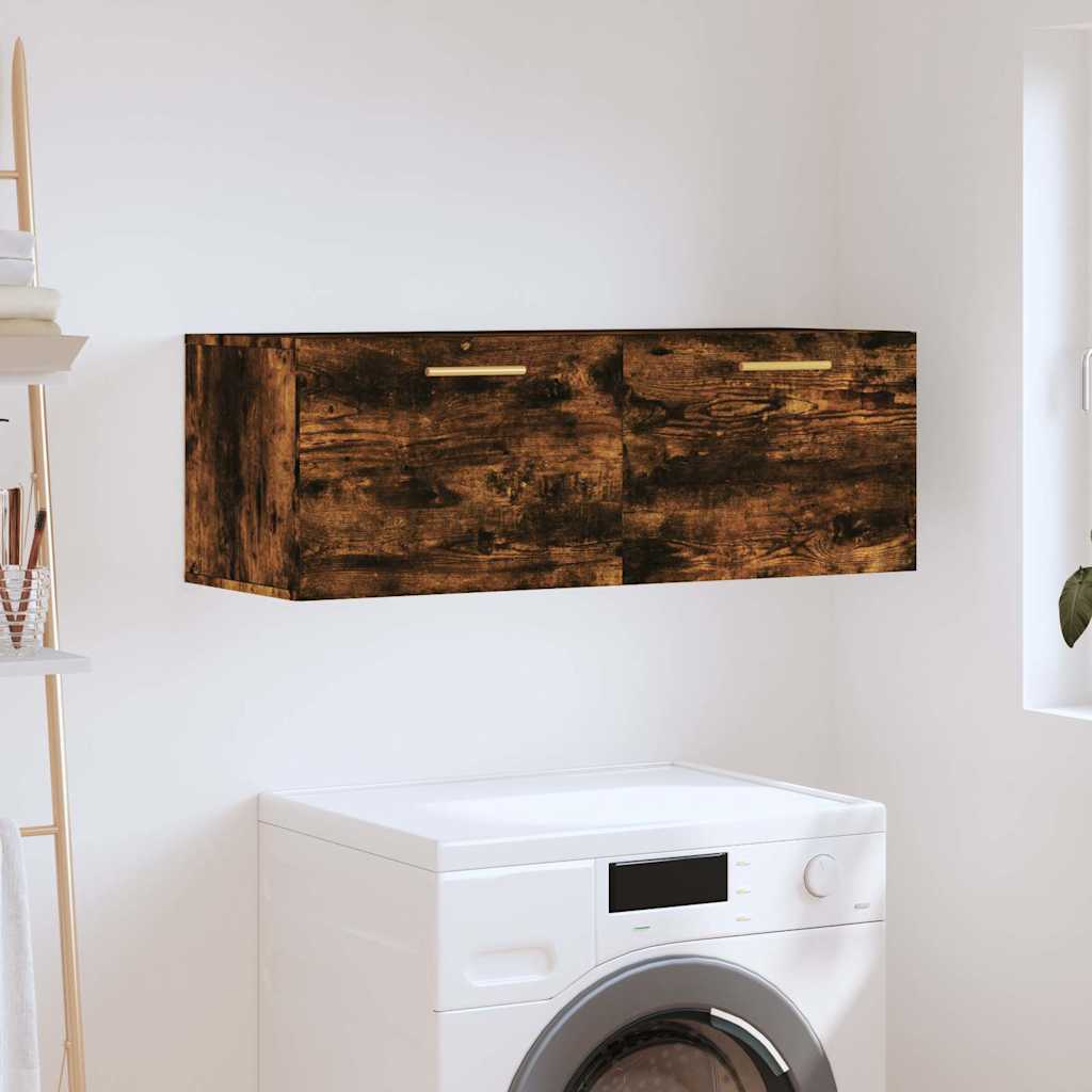Armário parede 100x36,5x35 cm derivados madeira carvalho fumado