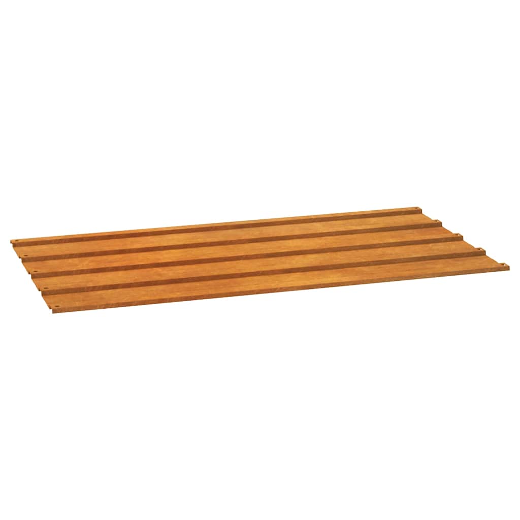 Painel de telhado 12 pcs 80x44 cm aço corten cor enferrujado