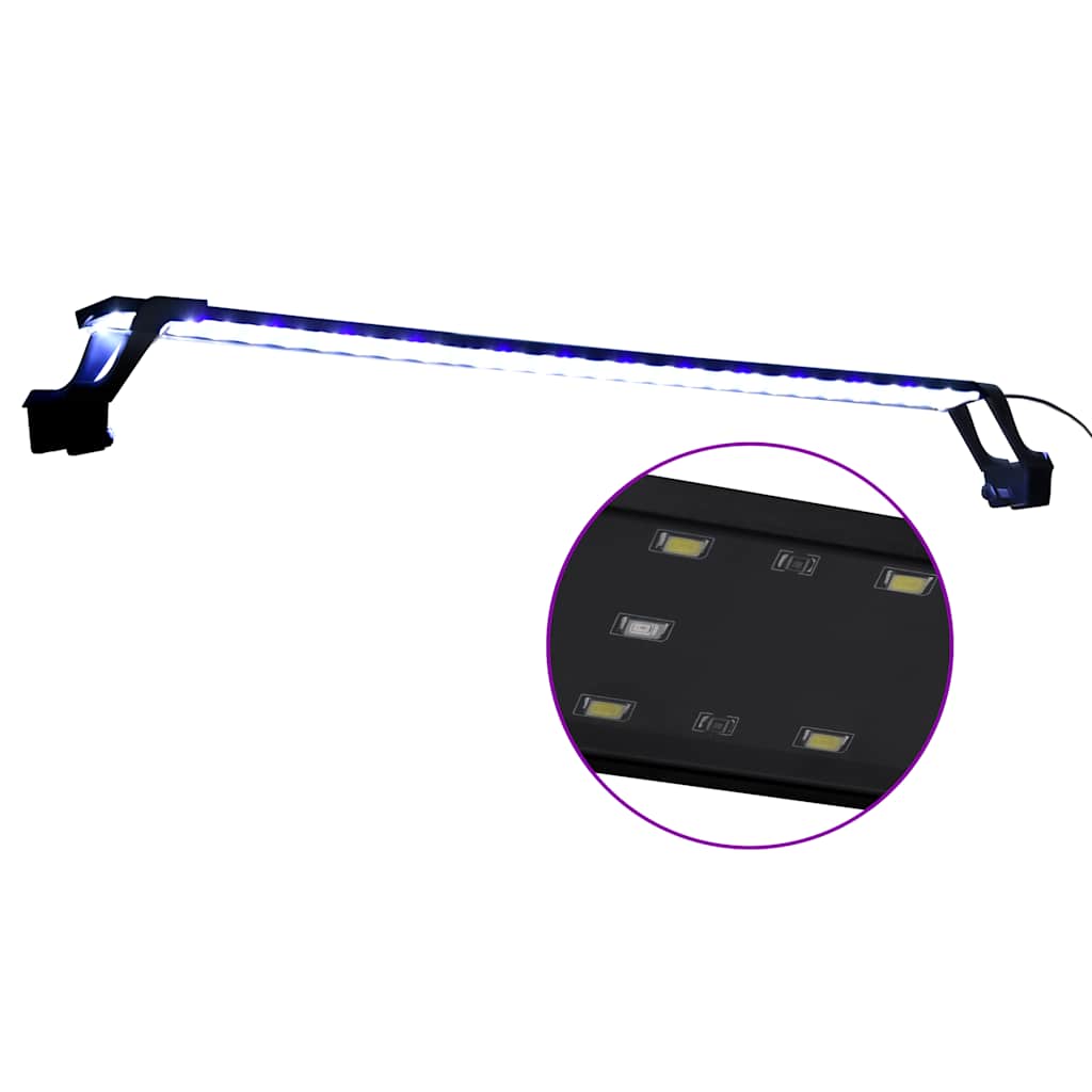 Lâmpada de aquário LED com braçadeiras 90-105 cm azul e branco