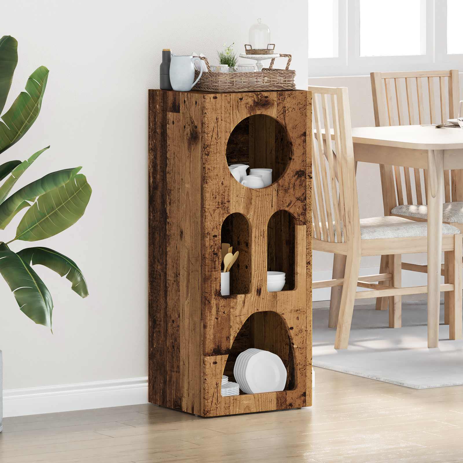 Buffet elst madeira antiga 40 x 35 x 100,5 cm
