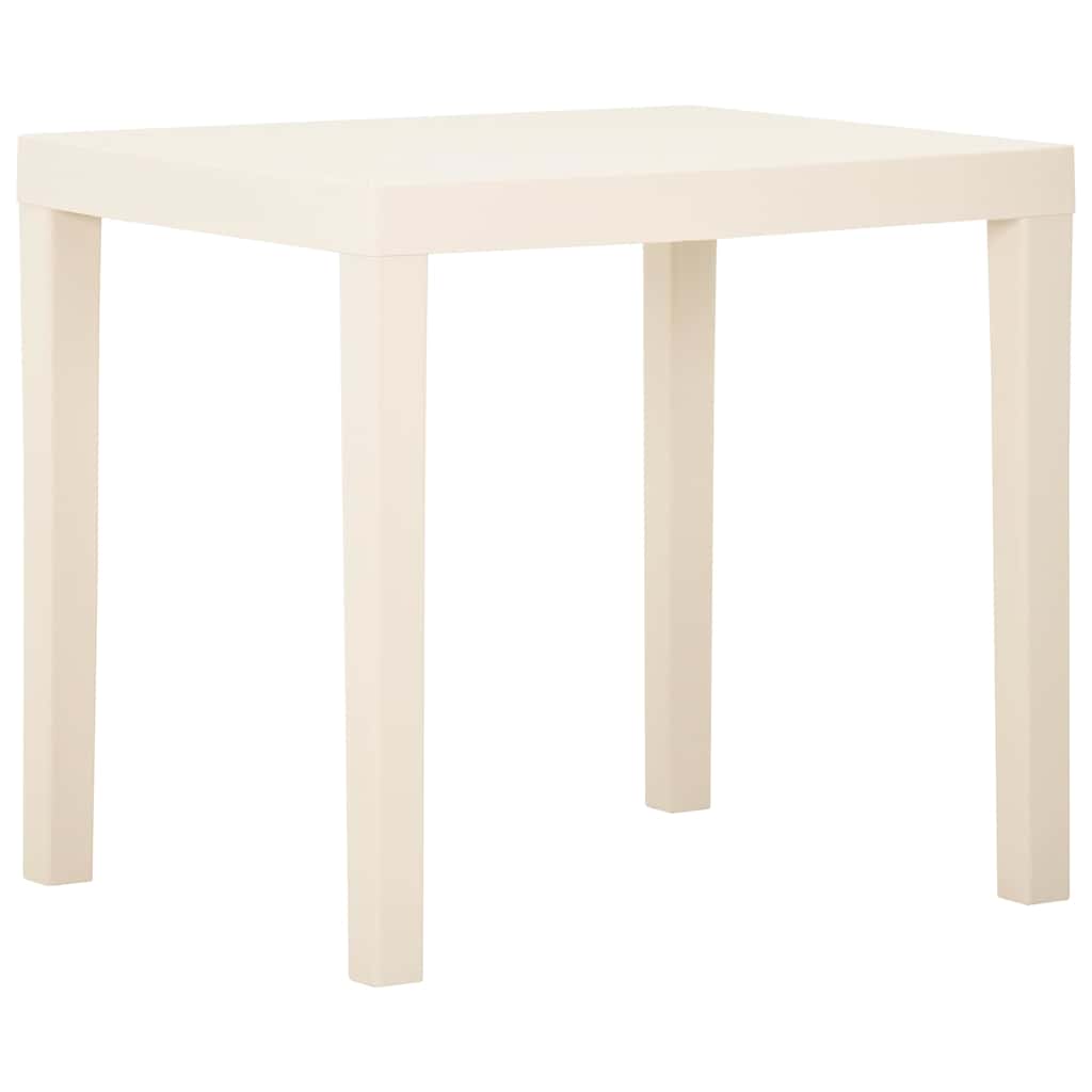 Mesa de jardim 79x65x72 cm plástico branco