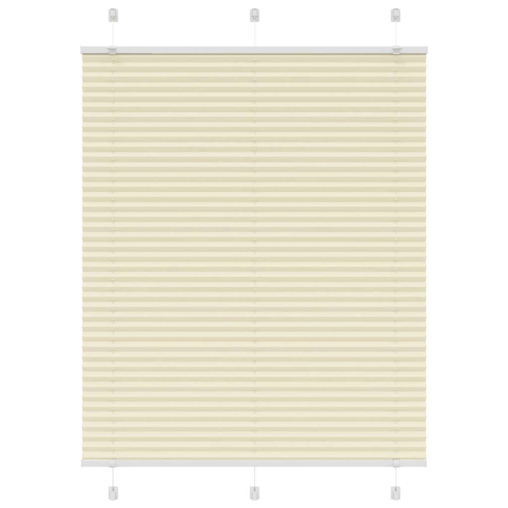 Creme plissada cega 105x100 cm largura tecido 104,4cm poliéster