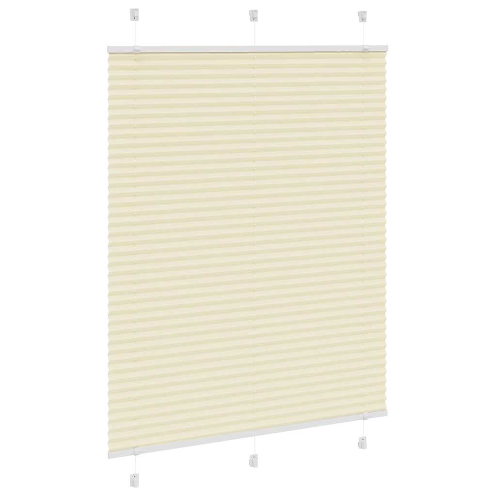 Creme plissada cega 105x100 cm largura tecido 104,4cm poliéster