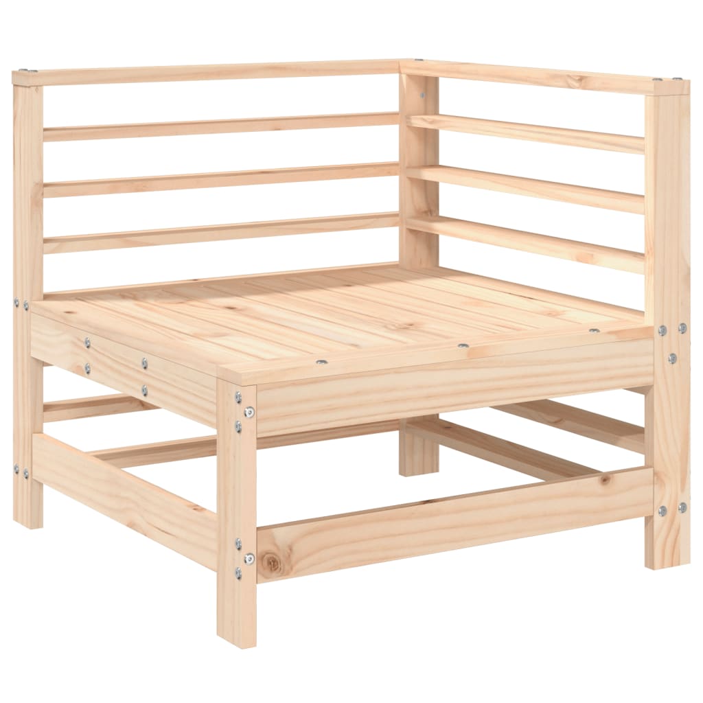 3 Pcs conjunto lounge de jardim madeira de pinho maciça