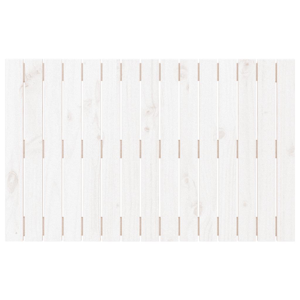 Cabeceira de parede 95,5x3x60 cm madeira de pinho maciça branco