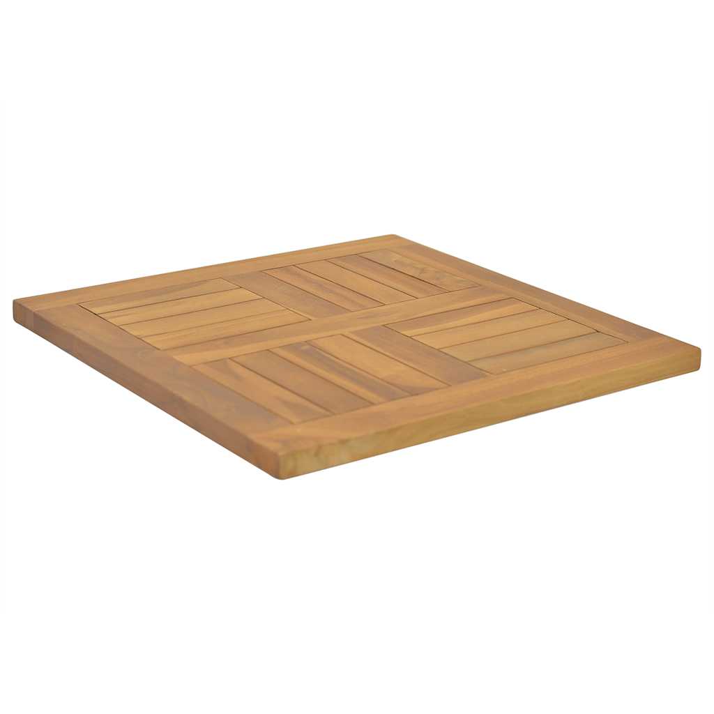 Tampo de mesa quadrado 50x50x2,5 cm madeira de teca maciça