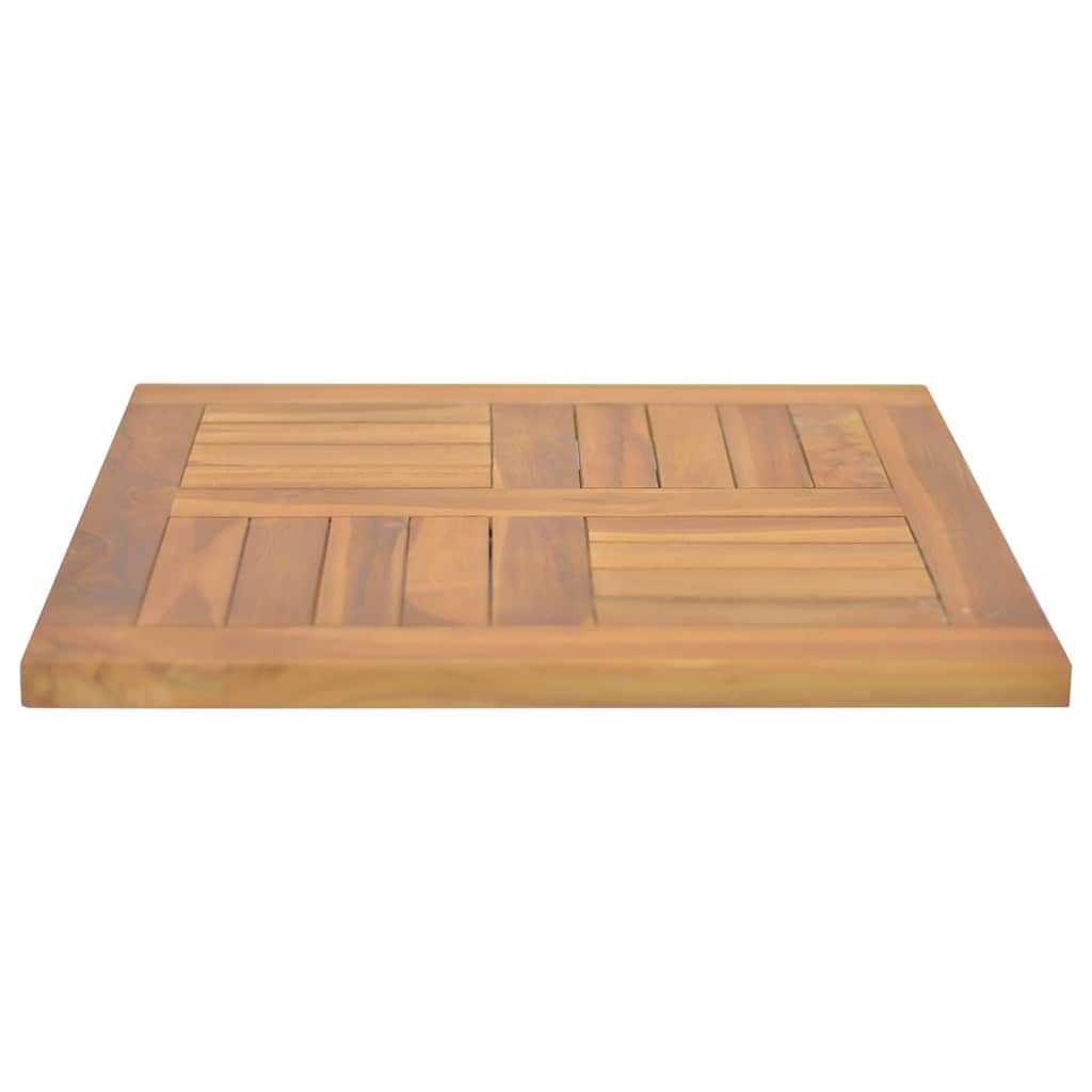 Tampo de mesa quadrado 50x50x2,5 cm madeira de teca maciça