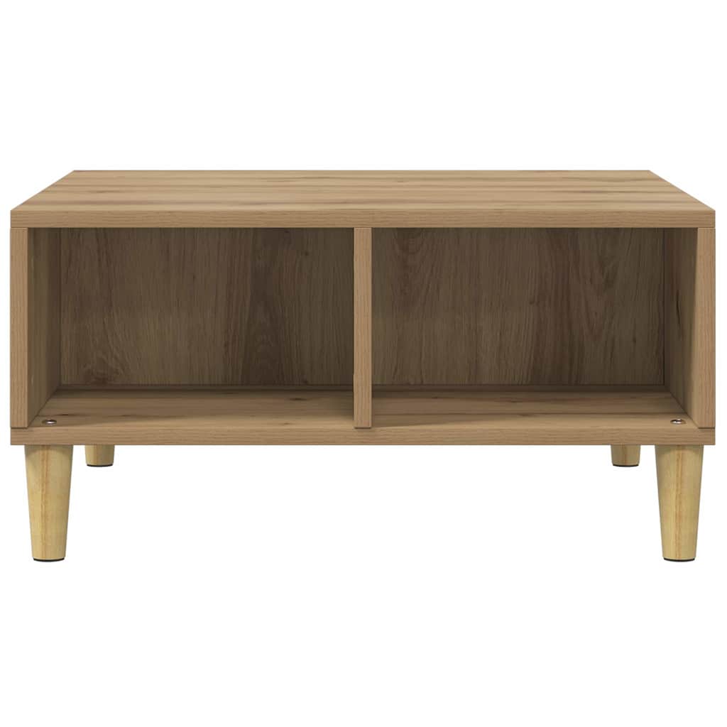 Mesa de centro 60x60x30 cm derivados madeira carvalho artisiano