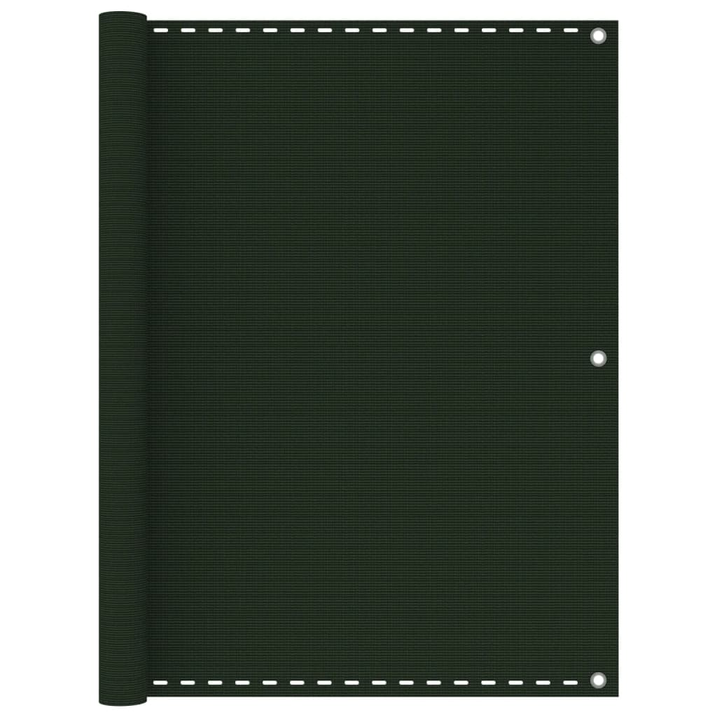 Tela de varanda 120x400 cm pead verde-escuro