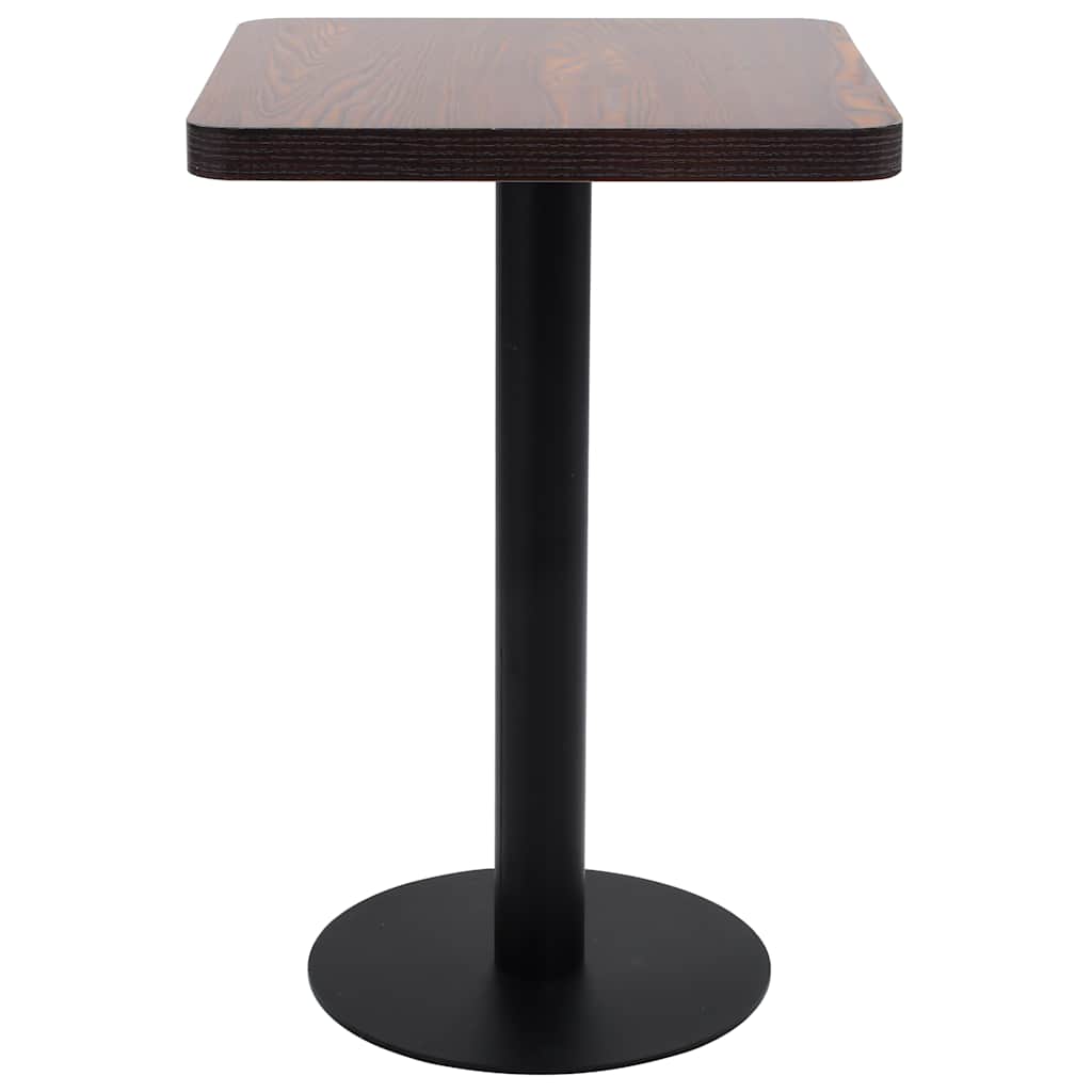 Mesa bistrô 50x50 cm MDF castanho-escuro