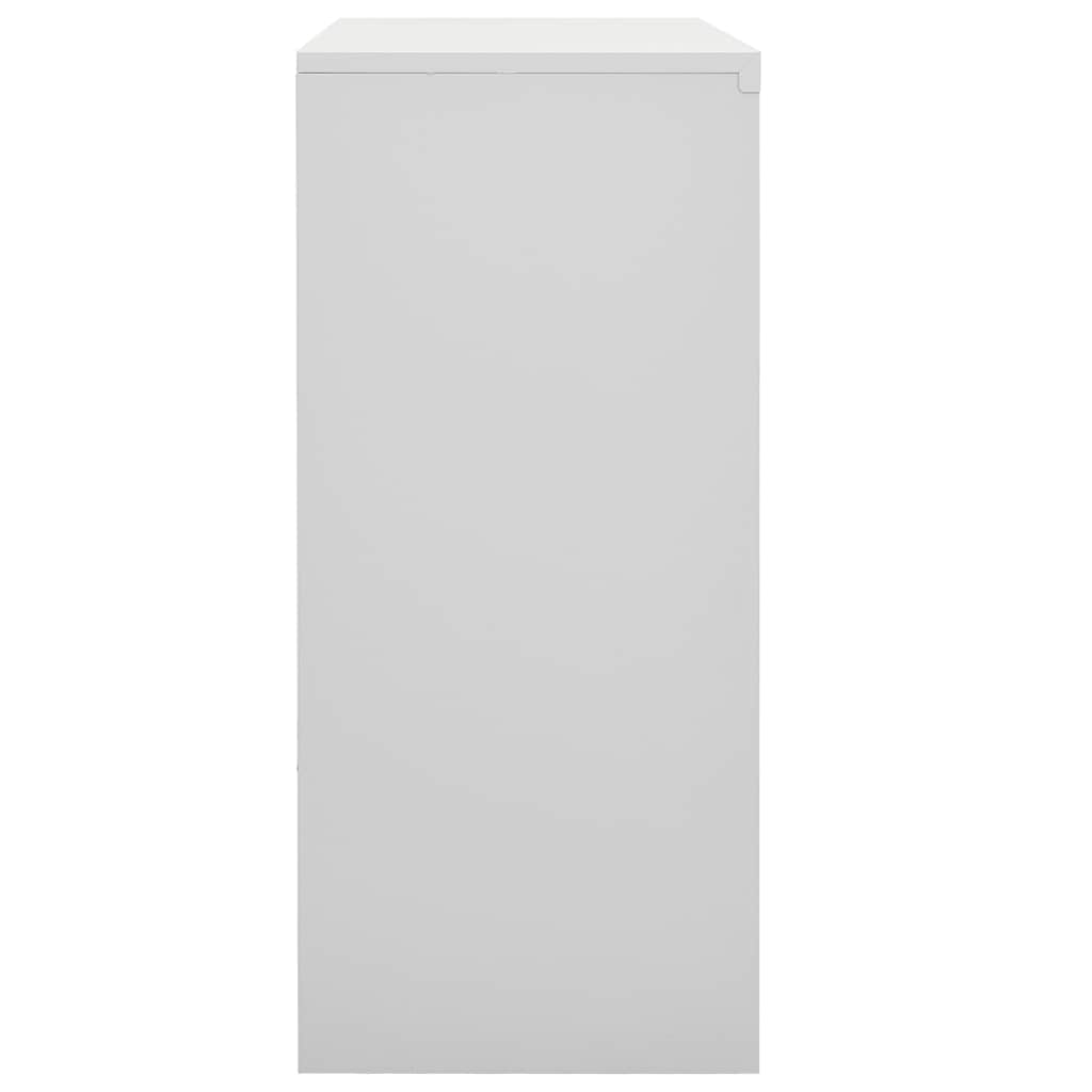 Armário escritório porta deslizante 90x40x90 cm aço cinza-claro