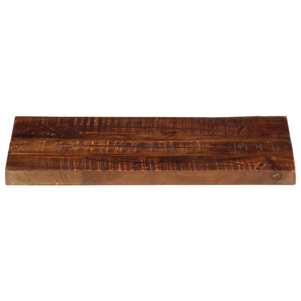 Tampo de mesa retangular 40x20x3,8 cm madeira recuperada maciça