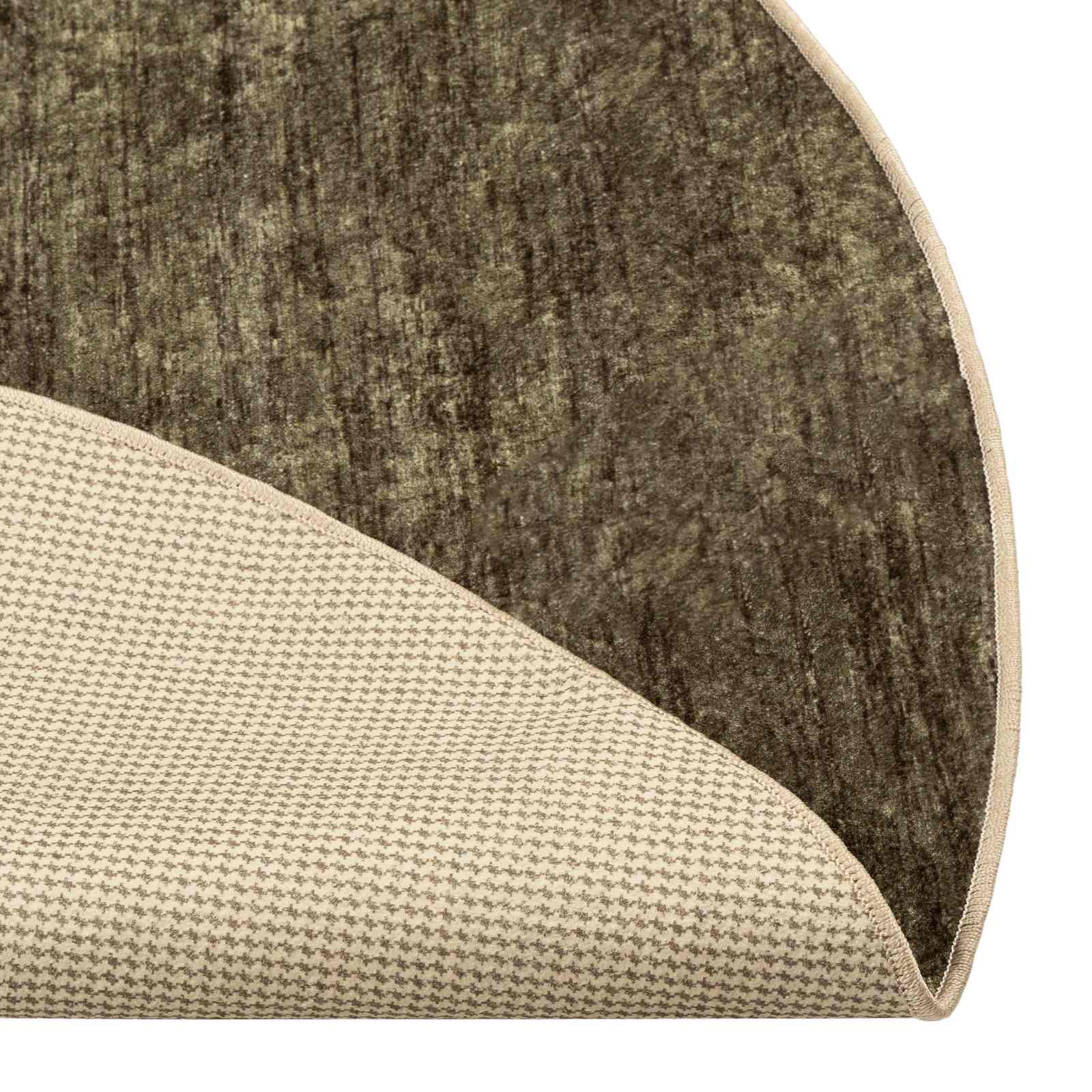 Passadeira marsa verde floresta 120 x 120 cm poliéster e PVC