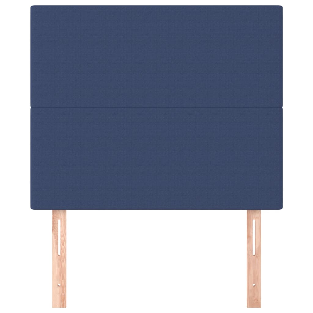 Cabeceira azul 100x5x118/128 cm tecido