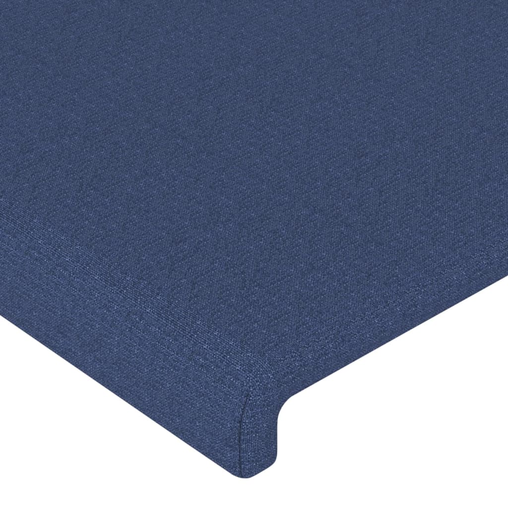 Cabeceira azul 100x5x118/128 cm tecido