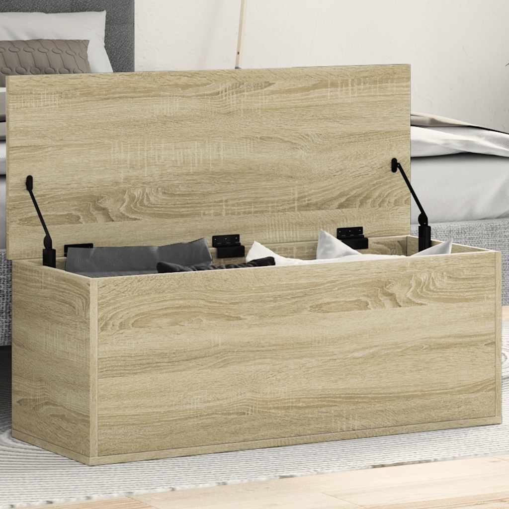Caixa de arrumação 90x35x35 cm deriv. madeira carvalho sonoma