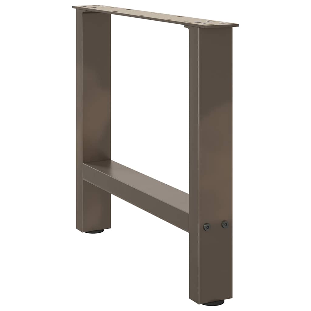 Pés para mesa de centro em aço natural, 2 peças, 50x (42-43) cm, aço