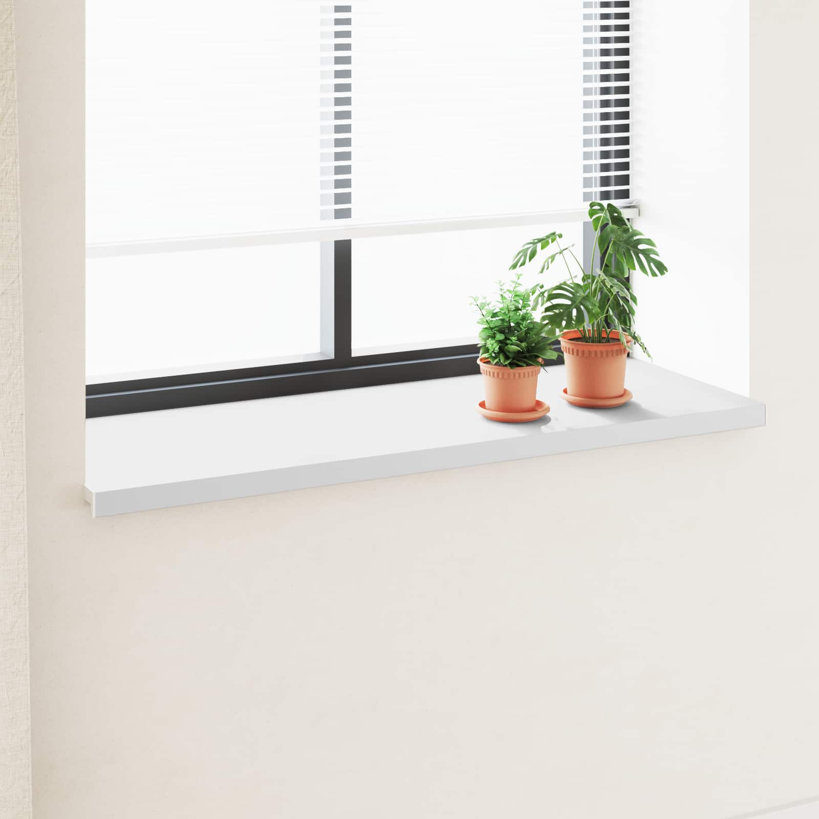 Soleira de janela branco 140 x 50 x 4,5 cm PVC