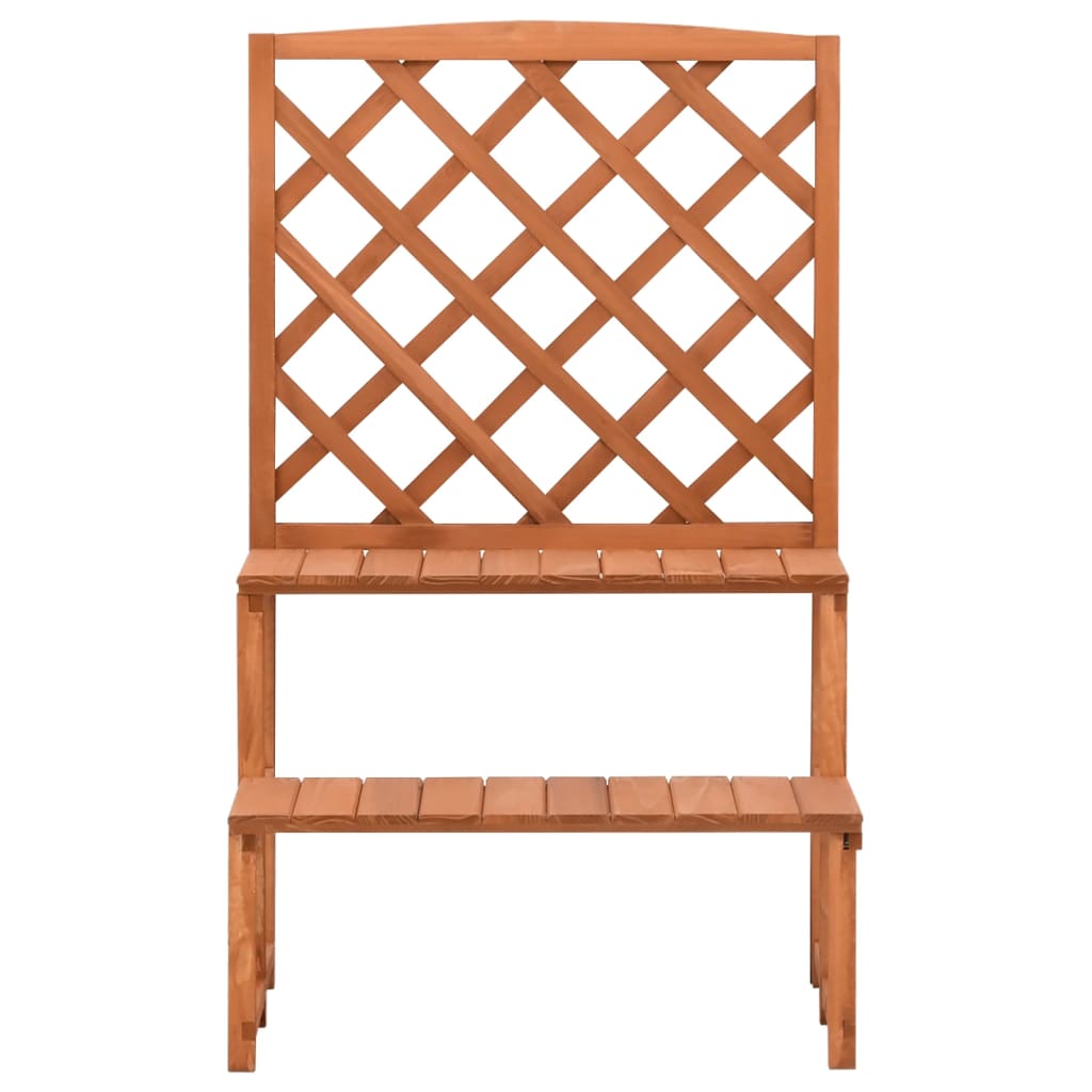 Suporte de plantas com treliça 70x42x115 cm abeto maciço
