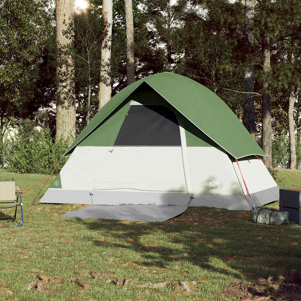 Tenda de campismo cúpula para 3 pessoas impermeável verde