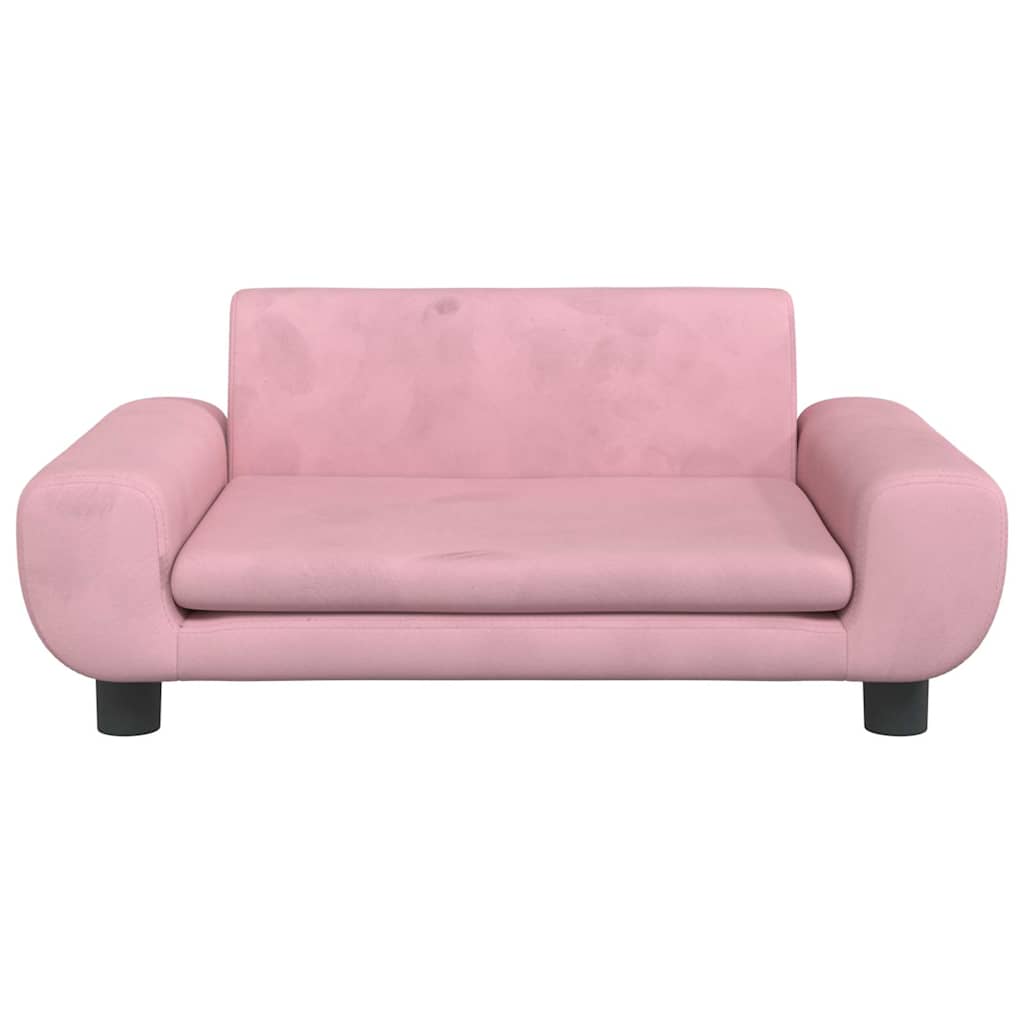 Cama para cães 70x45x33 cm veludo rosa