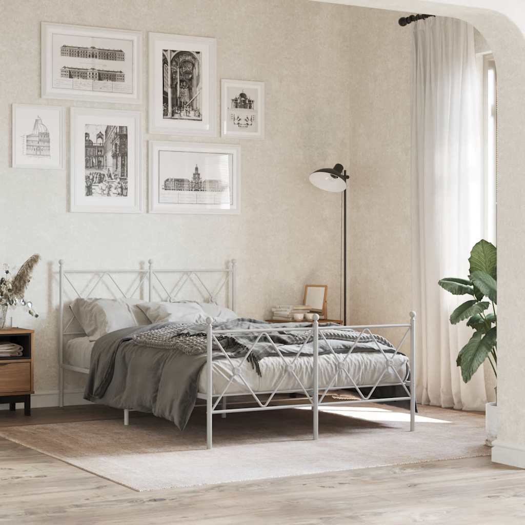 Cabeceira de substituição 120 cm metal branco
