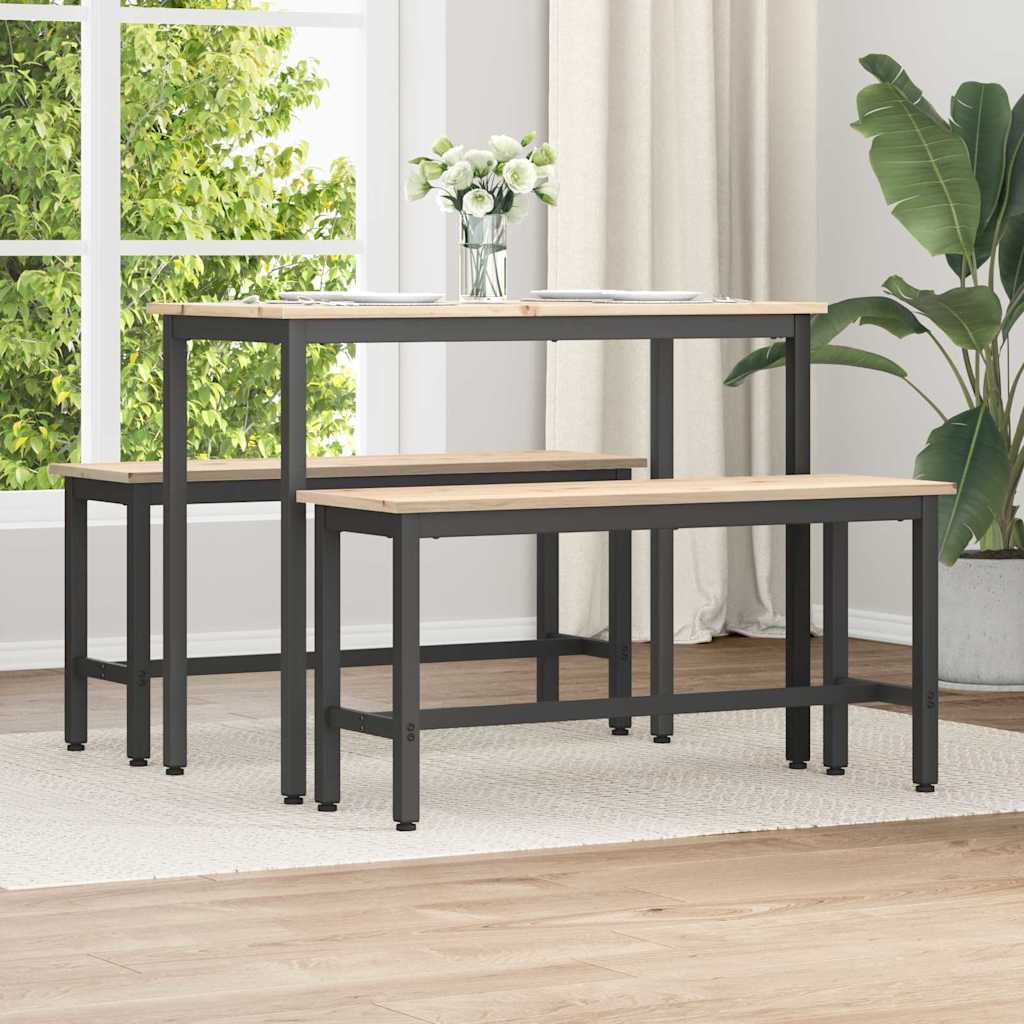 Bancos de jantar 100 x 32,5 x 49 cm 2 unid.