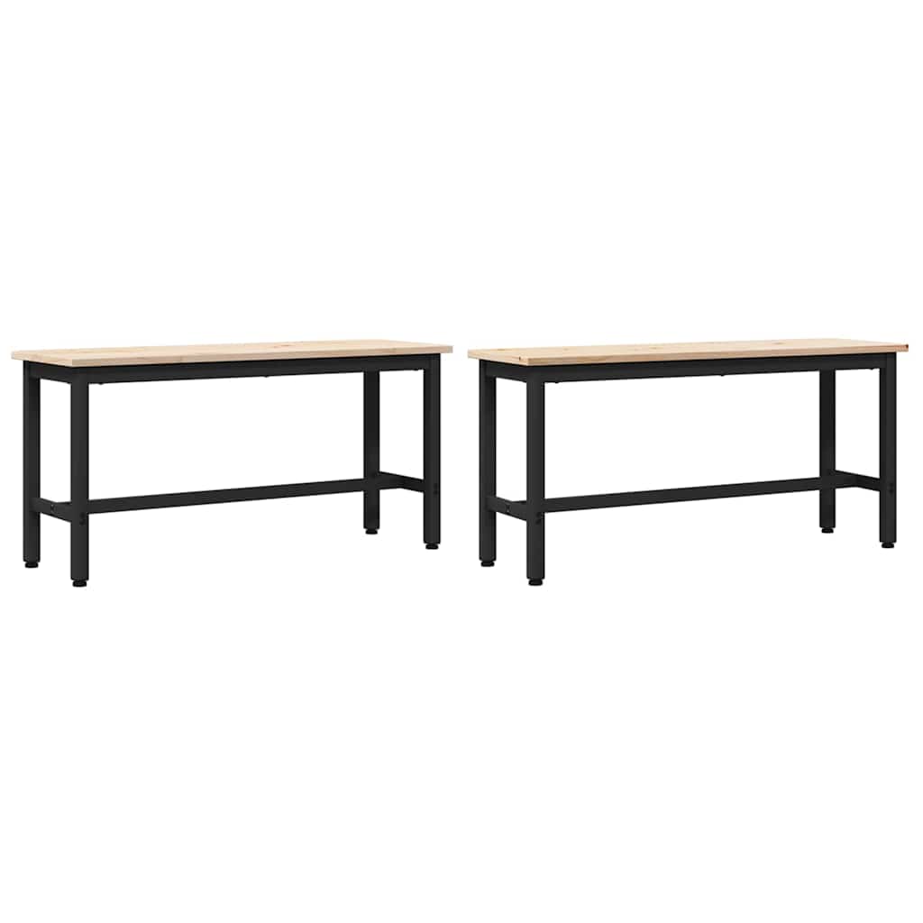 Bancos de jantar 100 x 32,5 x 49 cm 2 unid.