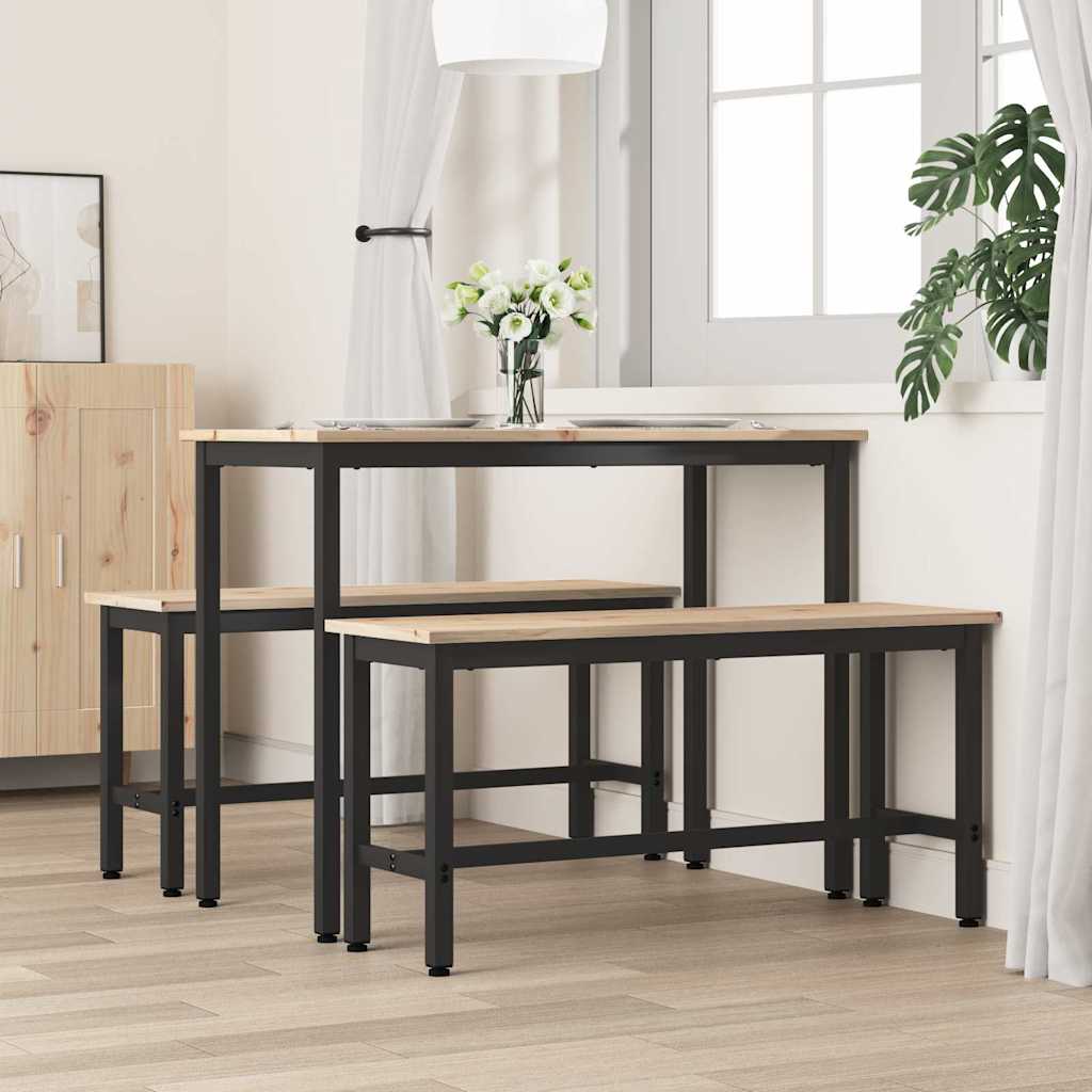 Bancos de jantar 100 x 32,5 x 49 cm 2 unid.
