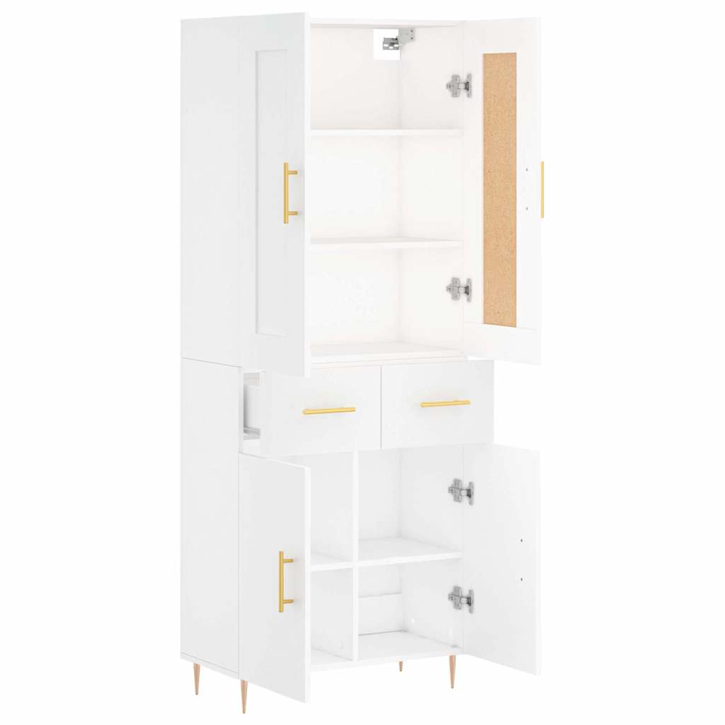 Armário alto 69,5x34x180 cm derivados de madeira branco